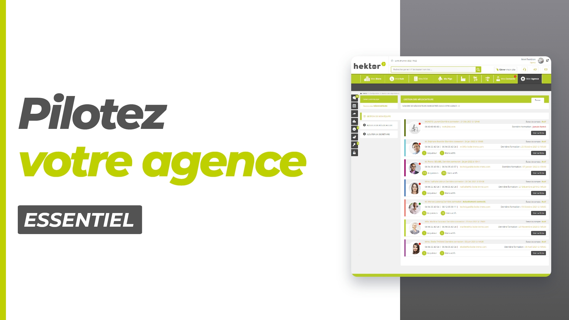Agence - Organisez le fonctionnement de votre agence