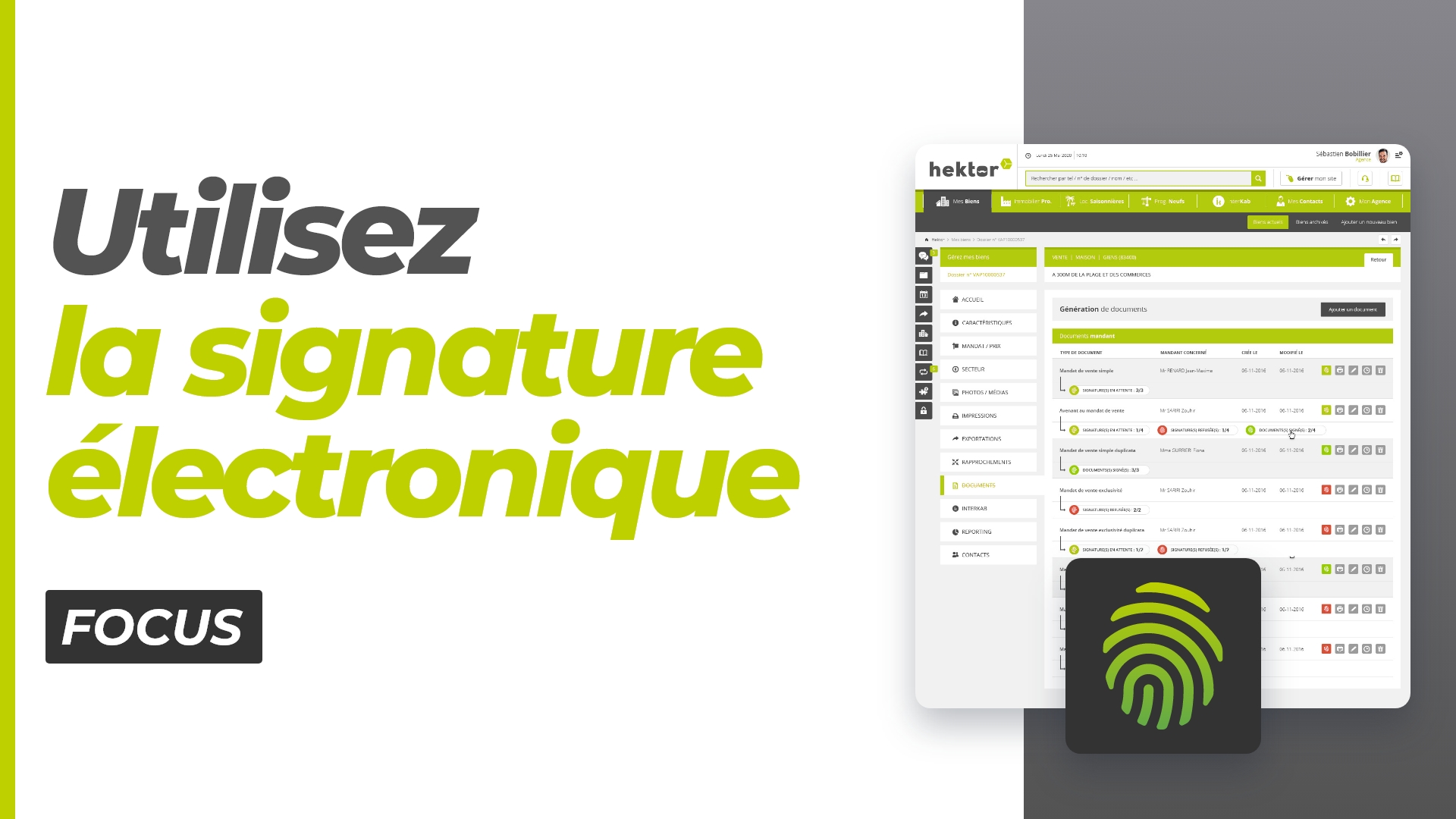 La signature électronique dans Hektor