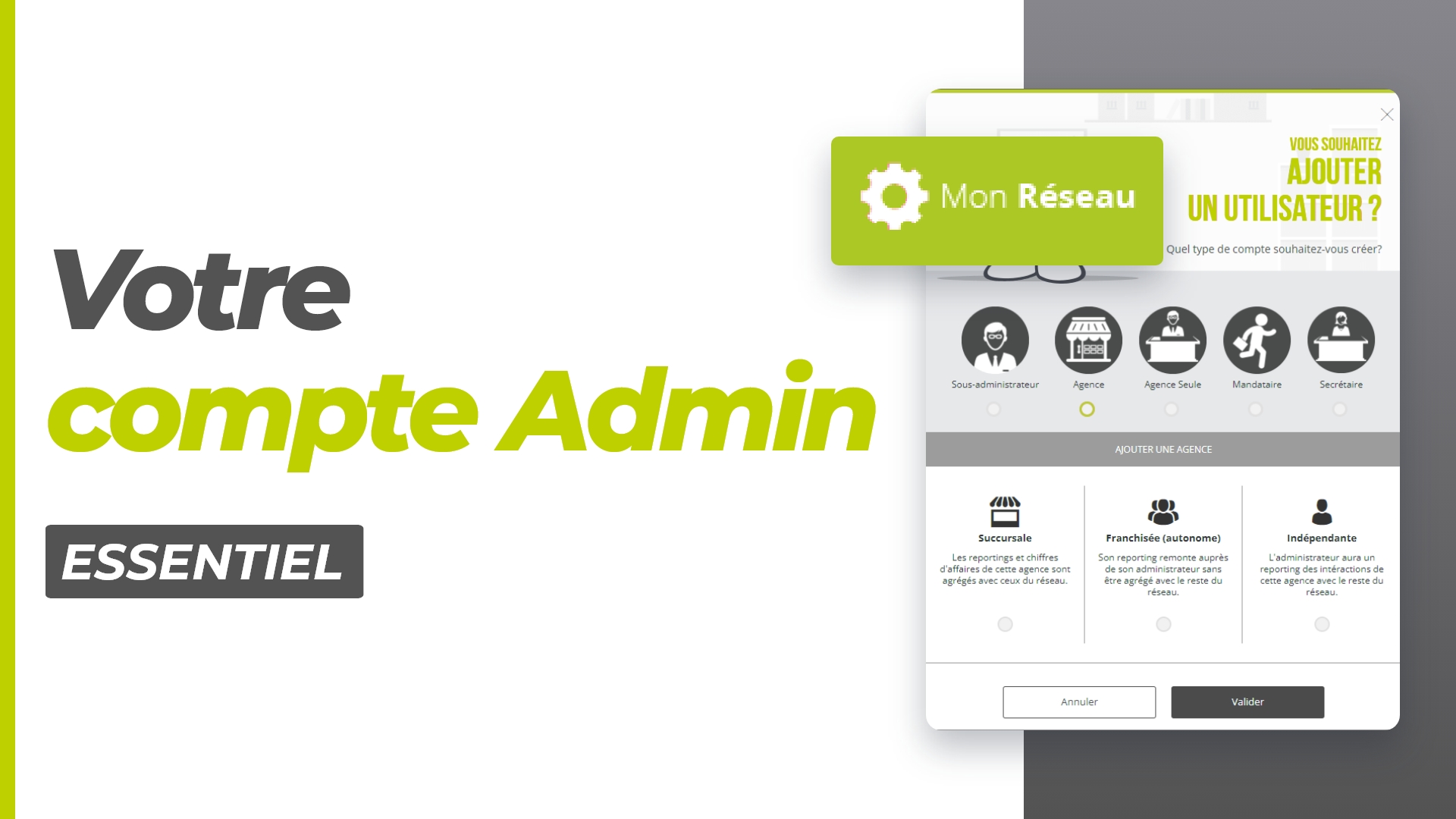 Administrateur - Gérez votre réseau