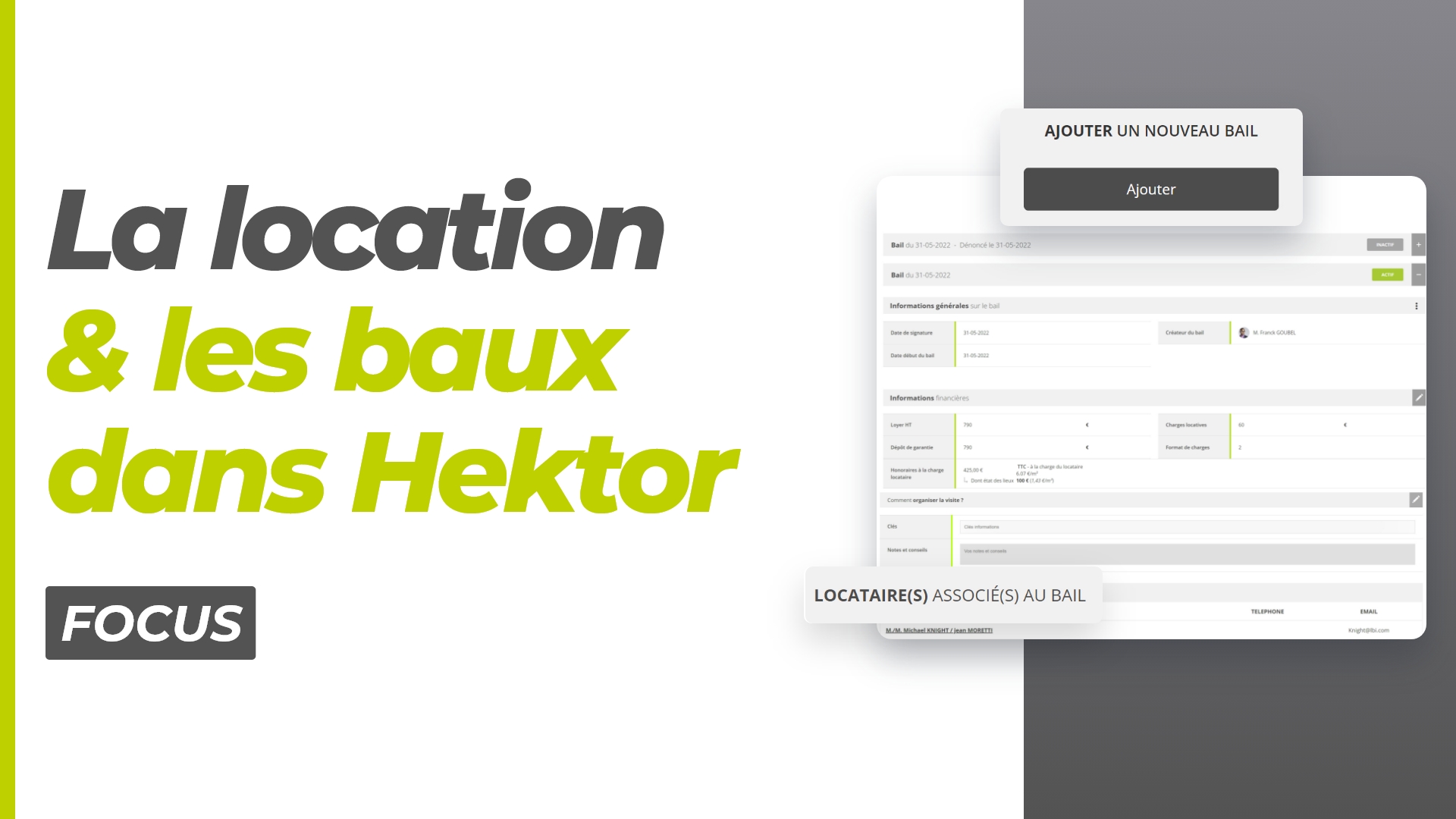 Location - Créez vos annonces & gérez vos baux dans Hektor