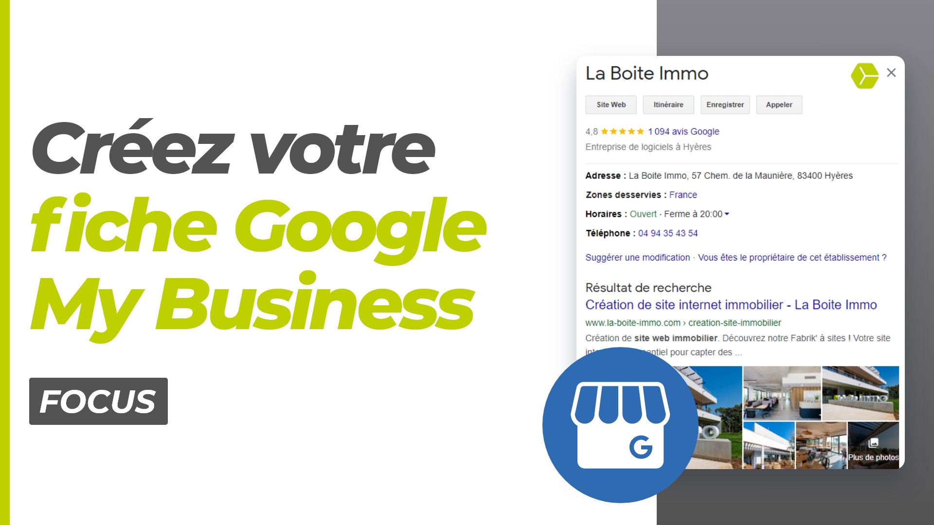 Créer sa fiche Google My Business